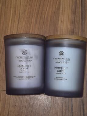 2 Chesapeake Bay Single Wick Candle- Serenity & Calm-Lavender Thyme (8.8oz)